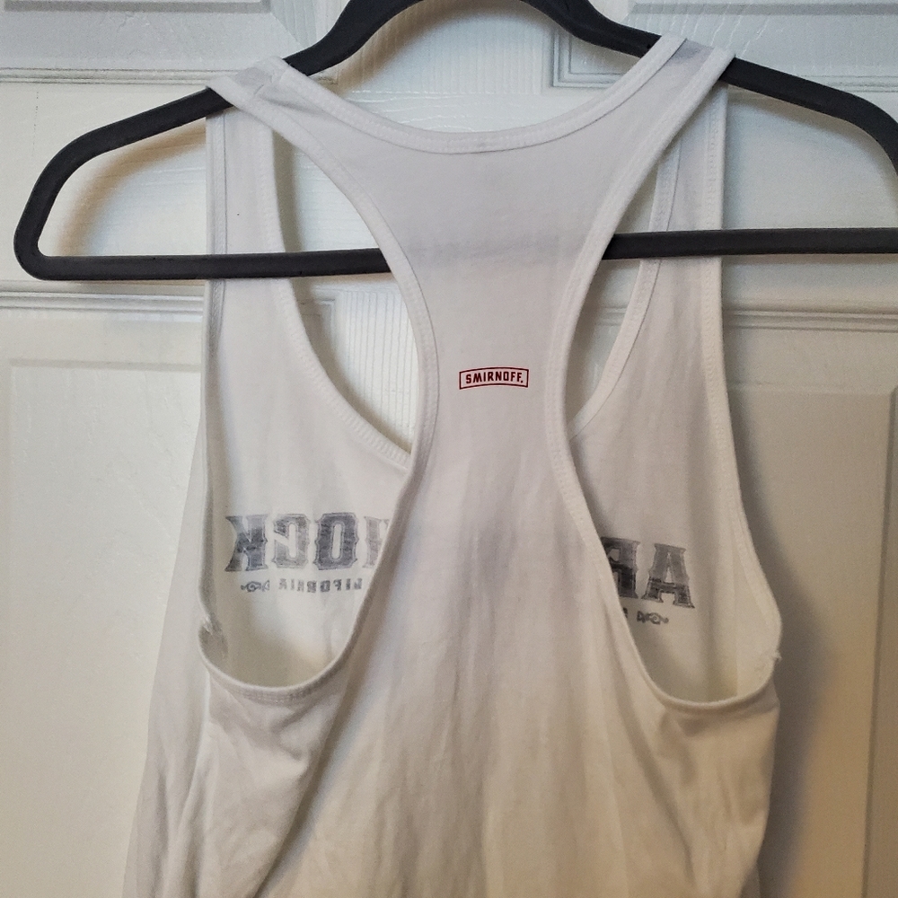 81. Aftershock Women's White Tanktop, Large - Picture 4 of 4